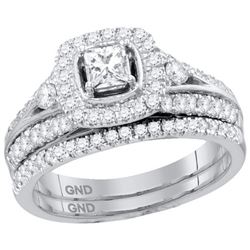 1.0CT Diamond Bridal 14KT Ring White Gold