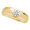 Image 1 : 0.01CT Diamond Mens 14KT Ring Yellow Gold