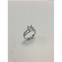 Genuine 14K White Gold 0.5CTW Diamond Semi Mount Ring - REF-85H3W