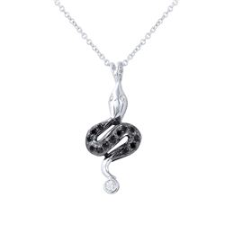 Genuine 0.19 TCW 14K White Gold Ladies Necklace - REF-22X3Y