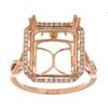 Image 1 : Genuine 14K Rose Gold 0.41CTW Diamond Semi Mount Ring - REF-68Z8T