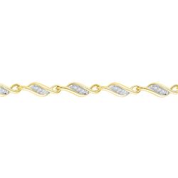 0.25CT Diamond Anniversary 10KT Bracelet Yellow Gold