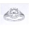Image 1 : Genuine 14K White Gold 0.5CTW Diamond Semi Mount Ring - REF-60R3H