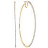 Image 1 : 0.75CT Diamond Hoops 10KT Earrings Yellow Gold