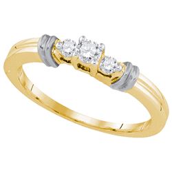 0.20CT Diamond 3-Stone 14KT Ring Yellow Gold