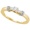 Image 1 : 0.20CT Diamond 3-Stone 14KT Ring Yellow Gold