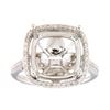 Image 1 : Genuine 14K White Gold 0.32CTW Diamond Semi Mount Ring - REF-84N3A