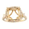 Image 1 : Genuine 14K Yellow Gold 0.61CTW Diamond Semi Mount Ring - REF-83K9R