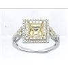 Image 1 : Genuine 14K Two Tone Gold 0.47CTW Diamond Semi Mount Ring - REF-51R7H