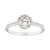 Image 1 : Genuine 14K White Gold 0.21CTW Diamond Semi Mount Ring - REF-43M2F