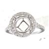 Image 1 : Genuine 14K White Gold 0.52CTW Diamond Semi Mount Ring - REF-77H3W