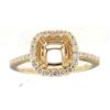 Image 1 : Genuine 14K Yellow Gold 0.48CTW Diamond Semi Mount Ring - REF-83Z9T