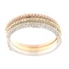 Image 1 : Genuine 14K Tri Color Gold 0.9CTW Diamond Band Ring - REF-103A2X