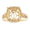 Image 1 : Genuine 14K Yellow Gold 0.45CTW Diamond Semi Mount Ring - REF-71Y6Z