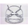 Image 1 : Genuine 18K White Gold 0.28CTW Diamond Semi Mount Ring - REF-85G3M