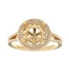 Image 1 : Genuine 14K Yellow Gold 0.59CTW Diamond Semi Mount Ring - REF-88F3N