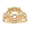 Image 1 : Genuine 14K Yellow Gold 0.53CTW Diamond Semi Mount Ring - REF-85K8R