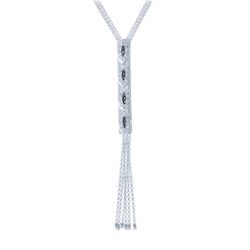 Genuine 0.27 TCW 14K White Gold Ladies Necklace - REF-70K8R