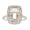 Image 1 : Genuine 14K White Gold 0.4CTW Diamond Semi Mount Ring - REF-66K4R