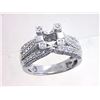 Image 1 : Genuine 18K White Gold 0.46CTW Diamond Semi Mount Ring - REF-136M3F