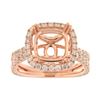 Image 1 : Genuine 14K Rose Gold 1.34CTW Diamond Semi Mount Ring - REF-138Y2Z