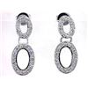 Image 1 : Genuine 18K White Gold 0.6CTW Diamond Earring - REF-99G3M