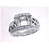 Image 1 : Genuine 18K White Gold 0.39CTW Diamond Semi Mount Ring - REF-118T4K