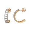 Image 1 : Genuine 0.26 TCW 14K Rose Gold Ladies Earring - REF-28W4G