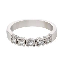 Platinum 0.58CTW Diamond Ring - REF-100K2R