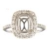 Image 1 : Genuine 14K White Gold 0.7CTW Diamond Semi Mount Ring - REF-92T9K