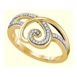 0.02CT Diamond Heart 10KT Ring Yellow Gold