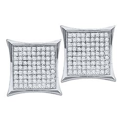 0.85CT Diamond Micro-Pave 14KT Earrings White Gold