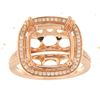 Image 1 : Genuine 14K Rose Gold 0.32CTW Diamond Semi Mount Ring - REF-73X2Y