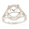 Image 1 : Genuine 14K White Gold 0.47CTW Diamond Semi Mount Ring - REF-80H4W