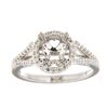 Image 1 : Genuine 14K White Gold 0.37CTW Diamond Semi Mount Ring - REF-70G4M