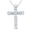 Image 1 : Genuine 1.07 TCW 14K White Gold Ladies Necklace - REF-124F2N