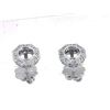 Image 1 : Genuine 14KWhite Gold 0.16CTW Diamond Semi-Mount Earrings - REF-42Y6Z
