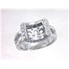 Image 1 : Genuine 18K White Gold 0.43CTW Diamond Semi Mount Ring - REF-137Z6T