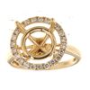 Image 1 : Genuine 14K Yellow Gold 0.61CTW Diamond Semi Mount Ring - REF-82K8R