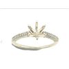 Image 1 : Genuine 14K Yellow Gold 0.14CTW Diamond Semi Mount Ring - REF-30M5F
