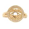 Image 1 : Genuine 14K Yellow Gold 0.29CTW Diamond Semi Mount Ring - REF-65Y9Z