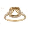 Image 1 : Genuine 14K Yellow Gold 0.53CTW Diamond Semi Mount Ring - REF-72R2H