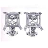 Image 1 : Genuine 14KWhite Gold 0.18CTW Diamond Semi-Mount Earrings - REF-52T7K