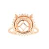 Image 1 : Genuine 14K Rose Gold 0.33CTW Diamond Semi Mount Ring - REF-68X2Y