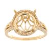 Image 1 : Genuine 14K Yellow Gold 0.46CTW Diamond Semi Mount Ring - REF-73H9W