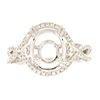 Image 1 : Genuine 14K White Gold 0.65CTW Diamond Semi Mount Ring - REF-96K2R