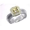 Image 1 : Genuine 18K Two Tone Gold 1.35CTW Diamond Semi Mount Ring - REF-184N9A