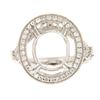 Image 1 : Genuine 14K White Gold 0.45CTW Diamond Semi Mount Ring - REF-81K5R