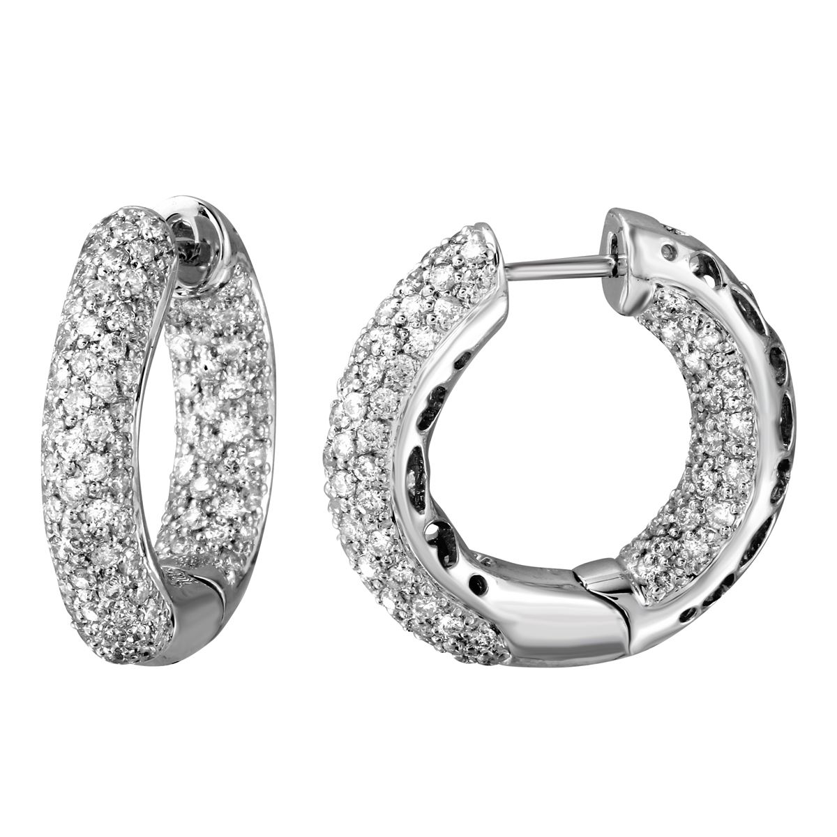 Genuine 2.01 TCW 18K White Gold Ladies Earrings REF270Y3Z