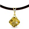 8.76 ctw Citrine & Diamond Necklace Jewelry 14KT Yellow Gold